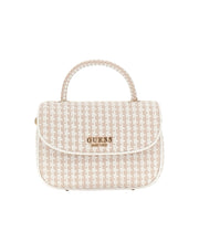 Guess mirema punottu käsilaukku beige valkoinen