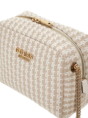 Guess mirema punottu valkoinen kameralaukku beige olkalaukku