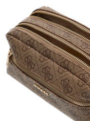 Guess toilettilaukku vaaleanruskea logokuvioitu ruskea