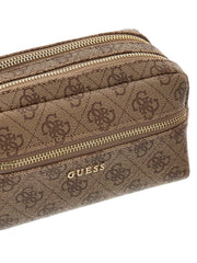 Guess toilettilaukku vaaleanruskea ruskea logokuvioitu
