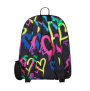 Hype reppu sydän graffiti musta värikäs