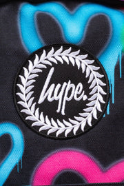 Hype sydän reppu graffiti musta värikäs