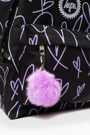 Hype sydänkuvio musta lasten reppu pieni
