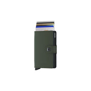 miniwallet matte green black kortit