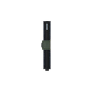 miniwallet matte green black sivulta