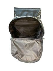 Marris kangas kultainen musta reppu kuvioitu