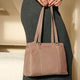 Marvos Chesterfield Brand nahka iso olkalaukku taupe