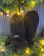 Migant naisten mustat  pehmeät kintaat