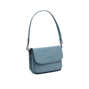 Miloa Chesterfield Brand nahka pieni olkalaukku skyblue vaaleansininen sininen edestä