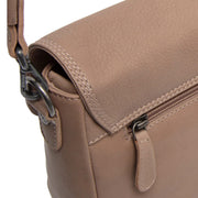 Miloa Chesterfield Brand nahka pieni olkalaukku taupe vetoketju