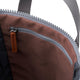Roka London Finchley canvas pieni reppu coco ruskea tummanruskea