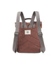 Roka London Finchley canvas ruskea pieni reppu coco tummanruskea