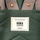 Roka London Finchley keskikokoinen reppu Thunderstorm vihreä logo