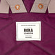 Roka London Finchley pieni reppu Cherry Lacquer violetti logo