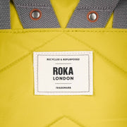 Roka london canfeild b keskikokoinen keltainen reppu canvas lemonade