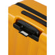 Samsonite Lin Air keltainen lentolaukku nimilappu