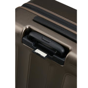 Samsonite Lin Air Matt Bronze ruskea pieni matkalaukku nimilappu