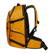 Samsonite ecodiver S iso reppu matkustusreppu keltainen sivusta