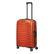 Samsonite proxis oranssi matkalaukku pitkällä kahvalla edestä