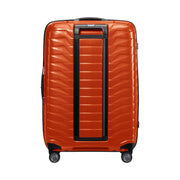 Samsonite proxis oranssi matkalaukku takaa