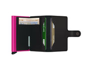 Secrid miniwallet lompakko pinkki nahka fuksia musta