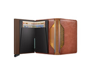 Secrid slimwallet pieni lompakko ruskea nahka vintage cognac brown