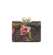 Ted Baker Tulina kukkakuvioitu pieni lompakko musta