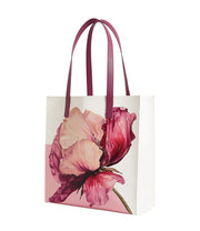 Ted baker shilva keskikokoinen kukkakuvioitu olkalaukku ivory