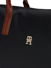 Tommy Hilfiger Popette Tote musta iso olkalaukku kangas