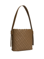 Tommy Hilfiger olkalaukku ruskea punottu vaalenruskea