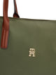 Tommy Hilfiger Popette Tote vihreä iso olkalaukku kangas