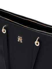 Tommy hilfiger emblem tote musta iso olkalaukku