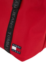 Tommy jeans pieni essential punainen tote kangaslaukku