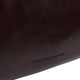Tummanruskea Chesterfield brand nahka olkalaukku alexandria ruskea logo