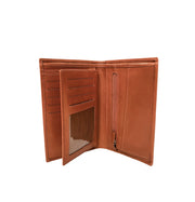 Virgon ruskea korkea nahkalompakko miesten