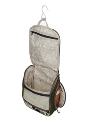 Anekke Gaia ripustettava toilettilaukku sisältä avattuna ja taskut näkyvissä