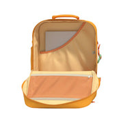 cabin zero matkareppu 44 litraa honeycomb avattuna