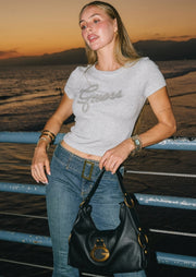 Guess Camden musta iso pehmeä olkalaukku