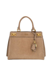 guess katey luxury satchel taupe