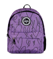 just hype koulureppu purple hearts kuvio