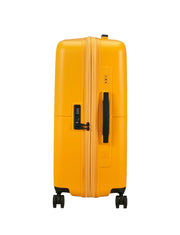 keltainen American Tourister Dashpop golden yellow pieni matkalaukku