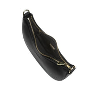 musta Aarni hirvennahka olkalaukku luna kulta