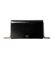 musta Calvin Klein juhlalaukku lompakkolaukku hopea