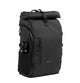 musta Zeeksack rolltop matkustusreppu matkareppu reppu 21l