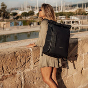 musta reppu Zeeksack rolltop 21l matkustusreppu matkareppu