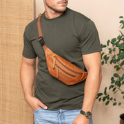 ruskea Chesterfield brand vyölaukku Brana konjakinruskea nahka