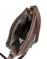 ruskea Sajaco puhelinlaukku laukku pieni tummanruskea