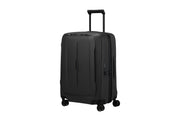 samsonite essens laajennettava lentolaukku musta etuviistosta