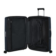 Samsonite upscape tummansininen matkalaukku sisältä