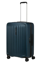 sininen Samsonite fyrm pieni matkalaukku laajennettava tummansininen